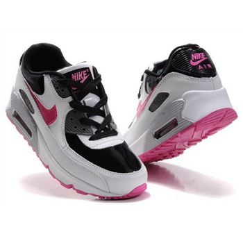 Nike Air Max 90 Womens Shoes Wholesale Black White Red Greece
